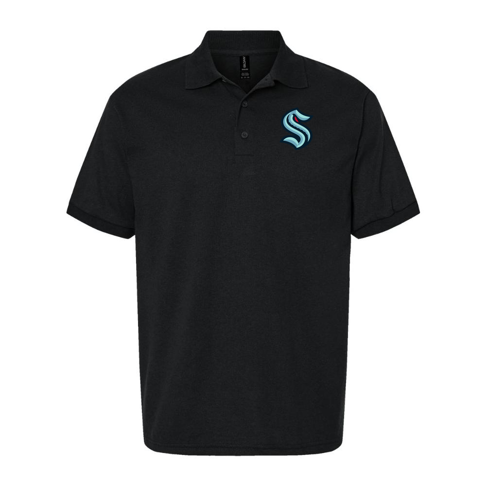 Men's Seattle Kraken Dry Blend Polo - Black