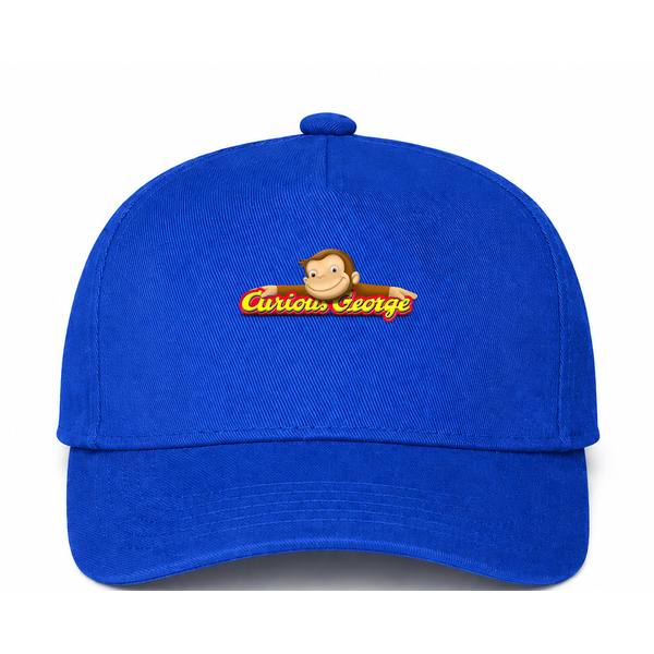 Curious George Logo Blue Dad Baseball Cap Hat