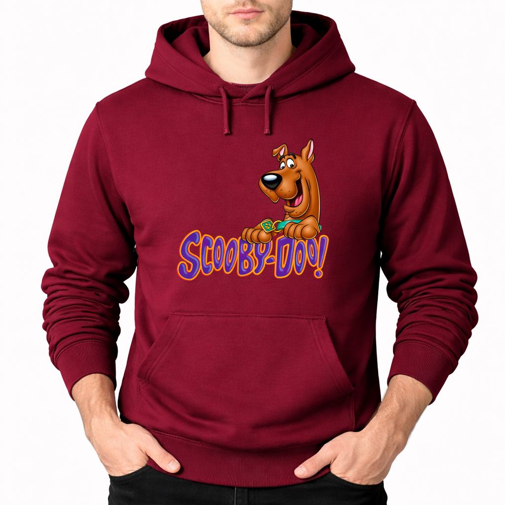 Men's Scooby-Doo Pullover Hoodie - Burgundy