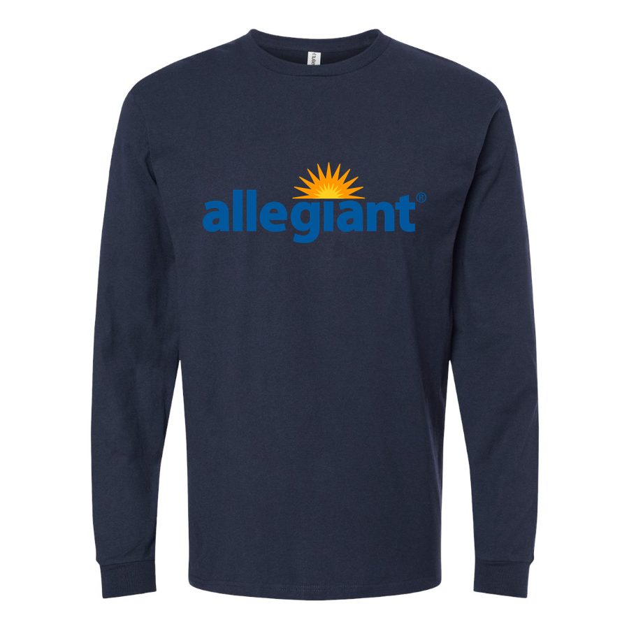 Men's Allegiant Air Long sleeves Cotton Blend T-Shirt - Navy