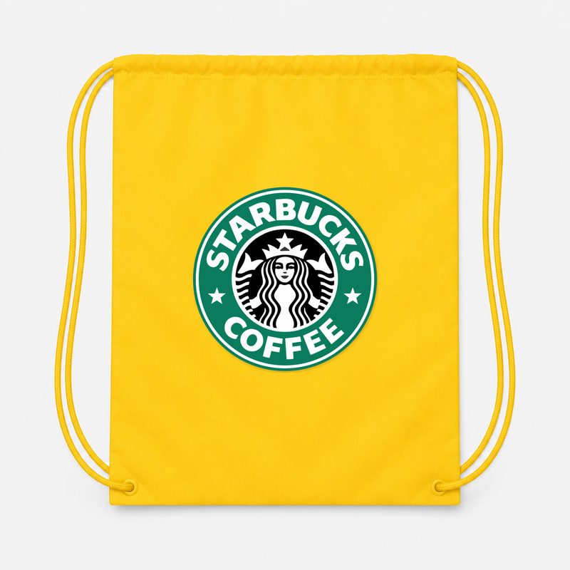 Starbucks Coffee Drawstring Bag - Yellow