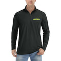Lola quarter-zip athletic shirt in Black