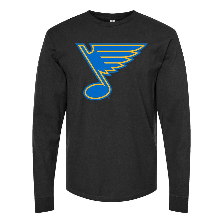 Men's St. Louis Blues Long sleeves Cotton Blend T-Shirt - Black