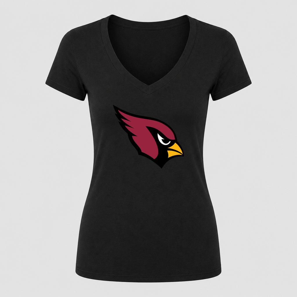 Women's Arizona Cardinals V Neck T-Shirt in black