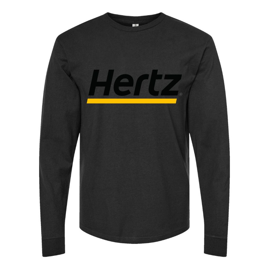 Men's Hertz Long sleeves Cotton Blend T-Shirt - Black