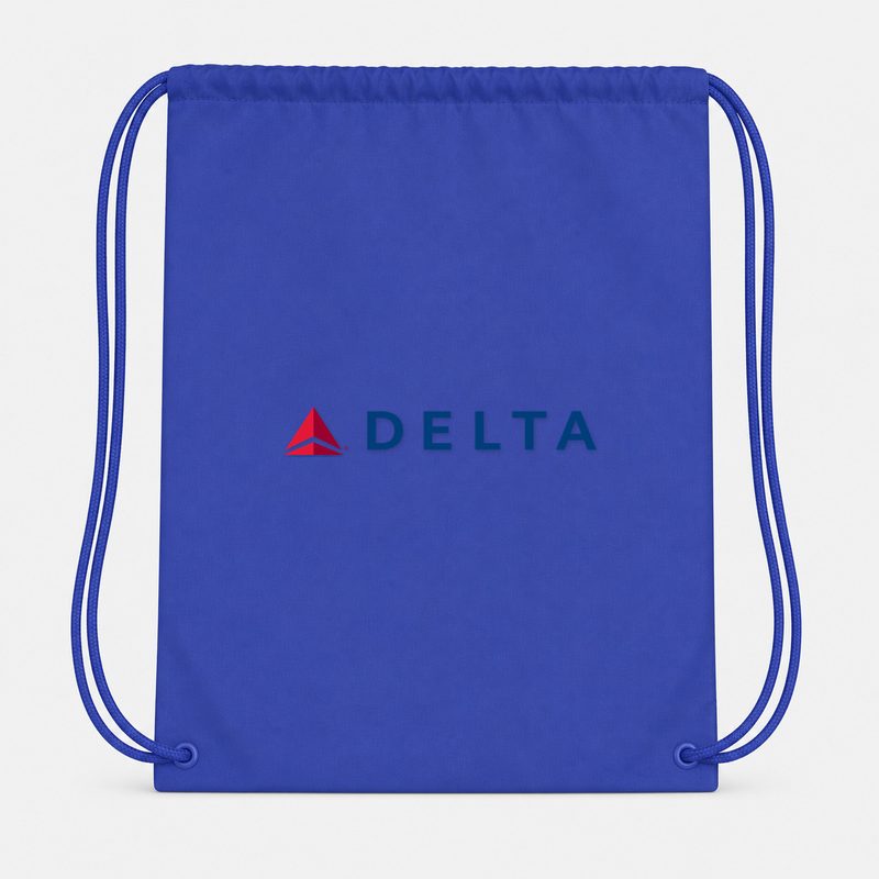 Delta Airlines Drawstring Bag - Blue