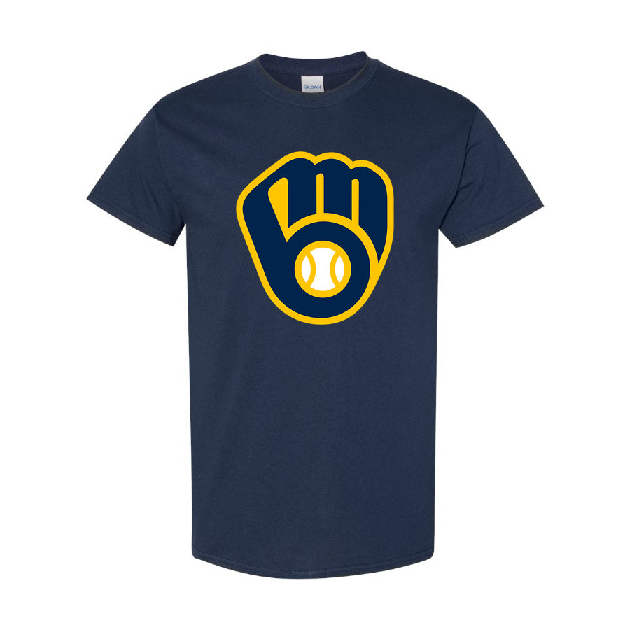 Youth's Milwaukee Brewers Cotton T-Shirt - Navy