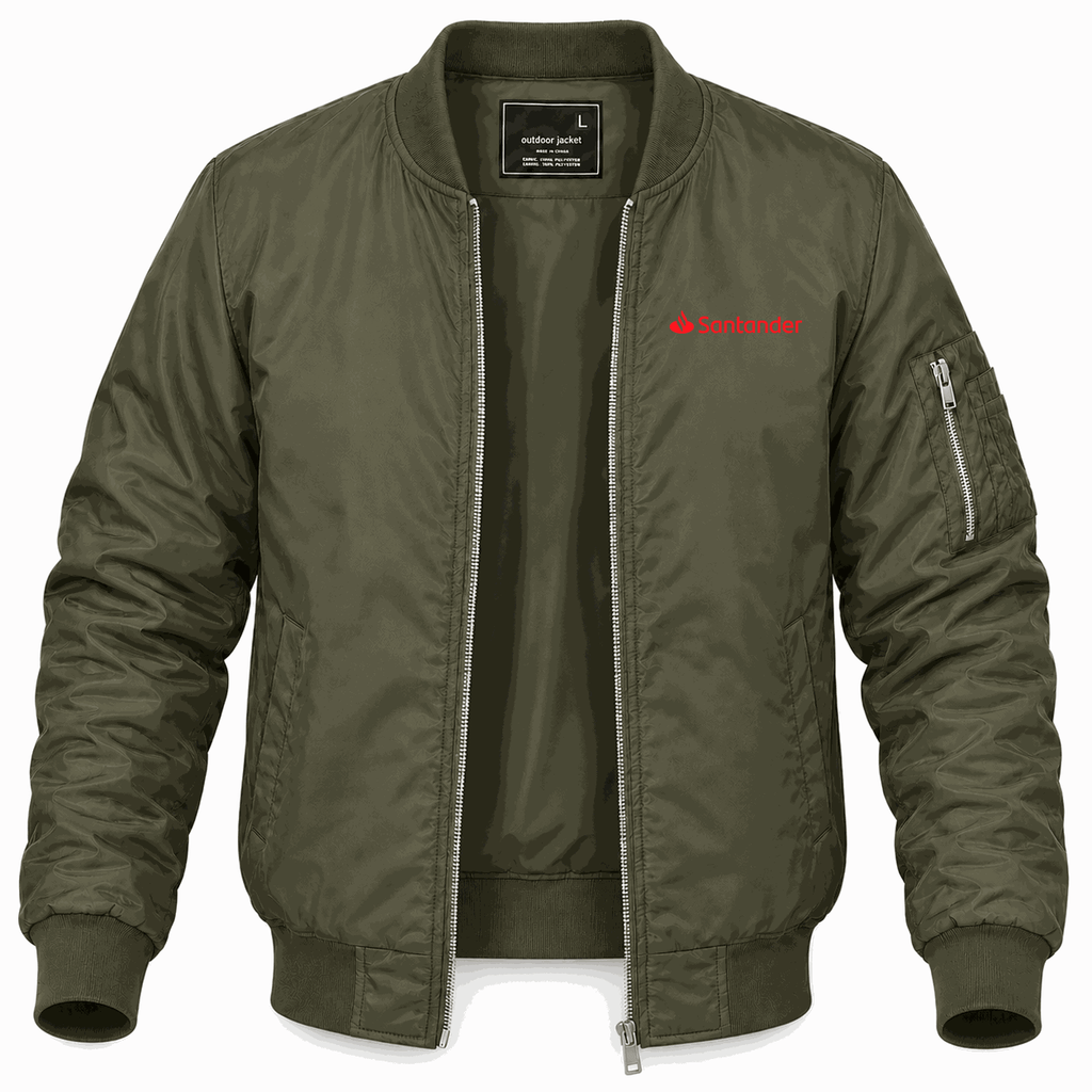 Men's Santander Lightweight Bomber Jacket - Army Green