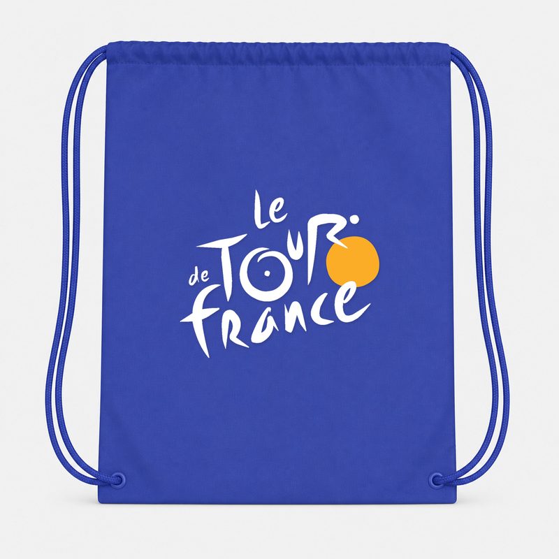 Tour De France White Drawstring Bag - Blue