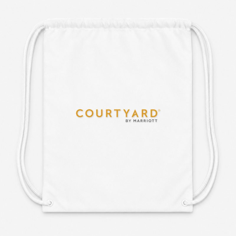 Courtyard Drawstring Bag - White
