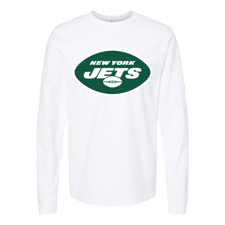 Men's New York Jets Long sleeves Cotton Blend T-Shirt - White