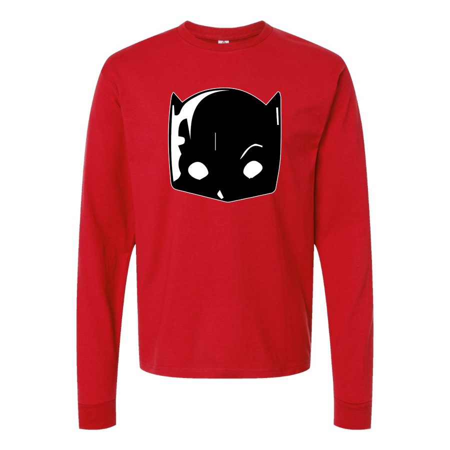 Men's Hellcat logo PNG4 Long sleeves Cotton Blend T-Shirt - Red