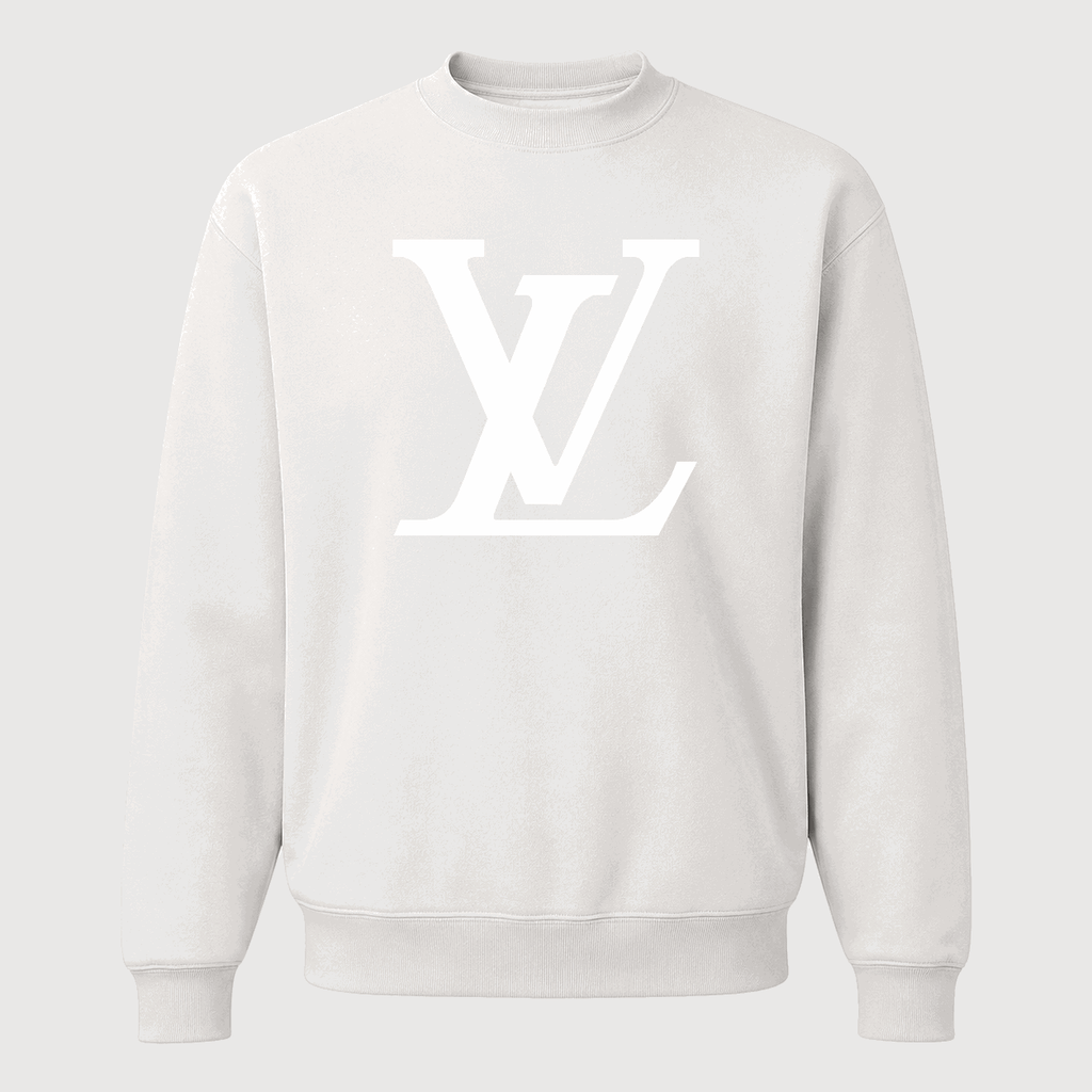 Men's Louis Vuitton White Logo Crewneck Sweatshirt - White