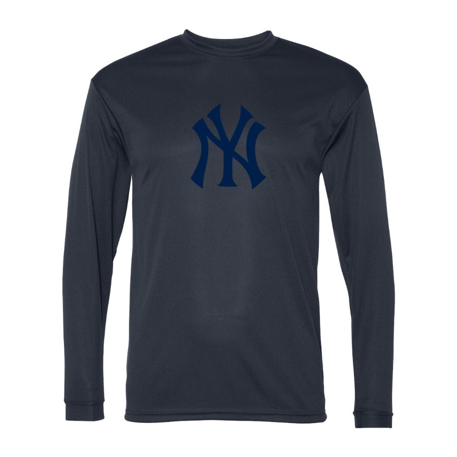 Men's New York Yankees Polyester Long Sleeve T-Shirt - Navy