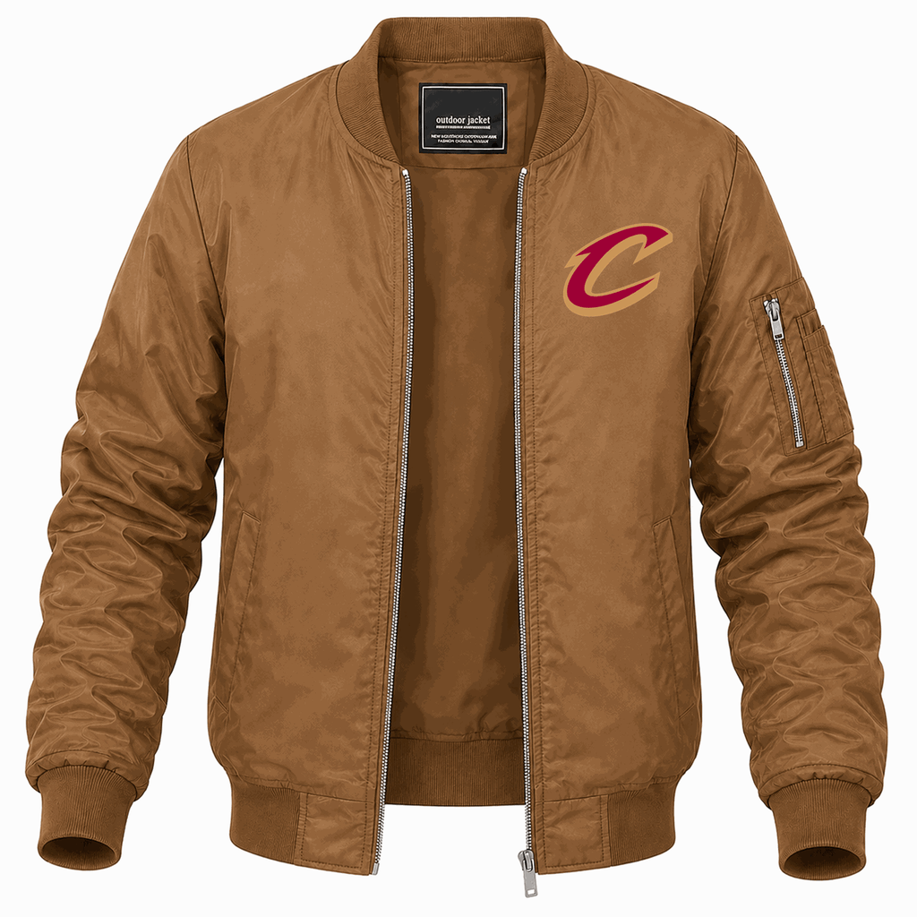 Men's Cleveland Cavaliers Lightweight Bomber Jacket - Brown