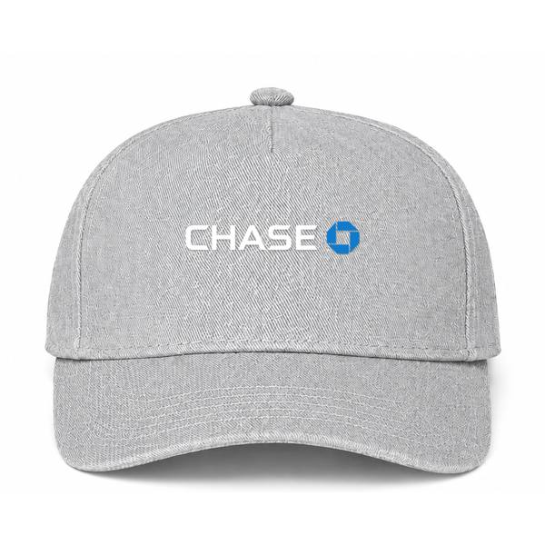 Chase Bank White Logo Gray Dad Baseball Cap Hat
