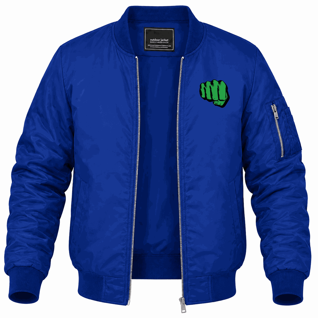 Men's Hulk Punch Lightweight Bomber Jacket - Blue