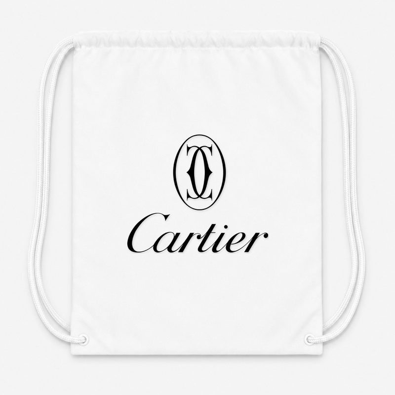 Cartier Black Drawstring Bag - White