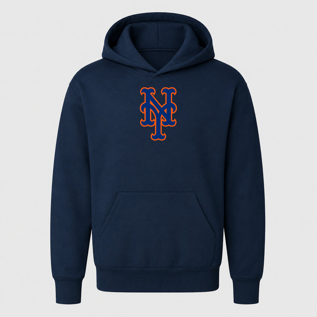 Youth New York Mets Pullover Hoodie - Navy
