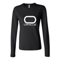 Women's Oracle Logo White Long Sleeve T-Shirt - Black
