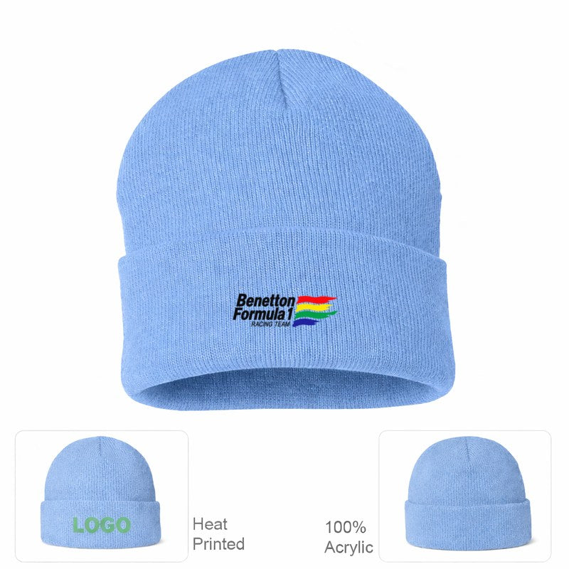 Formula 1 Benetton Formula 1 Racing Team Beanie Hat - Sky Blue