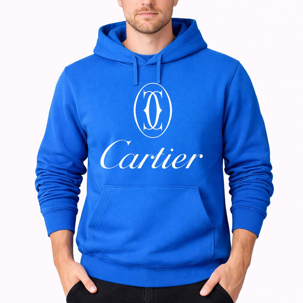 Men's Cartier White Pullover Hoodie - Azure