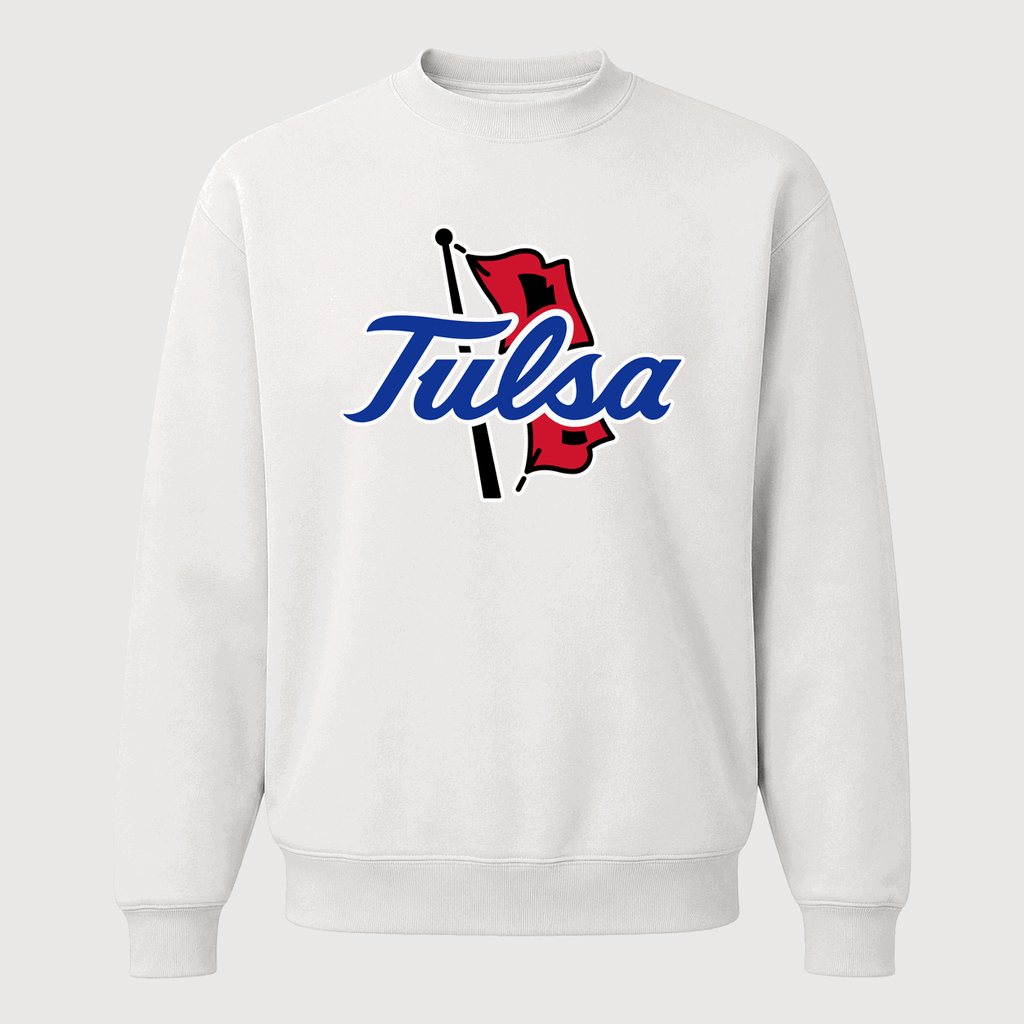 Men's Tulsa Golden Hurricane Crewneck Sweatshirt - White