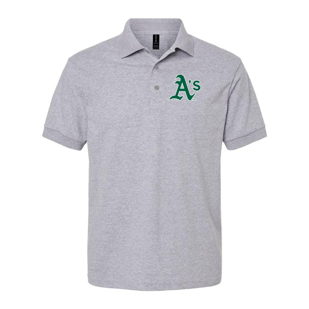 Men's Oakland Athletics Dry Blend Polo - Gray