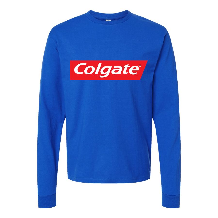 Men's purepng.com-colgate-logologobrand-logoiconslogos-2515199404838u0gz Long sleeves Cotton Blend T-Shirt - Blue