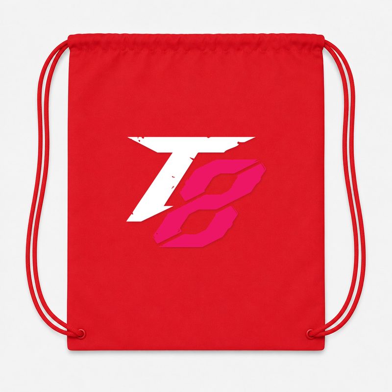 Tekken 8 White Drawstring Bag - Red