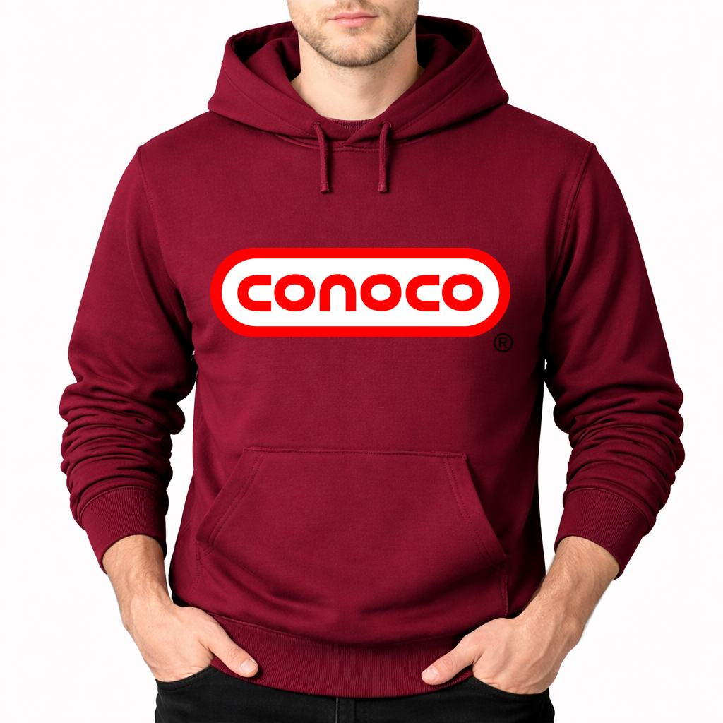 Men's Conoco Pullover Hoodie - Burgundy