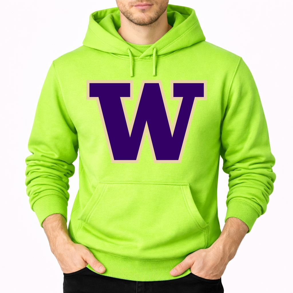 Men's Washington Huskies Pullover Hoodie - Lime green