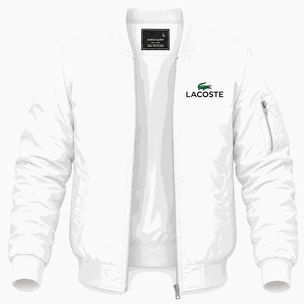 Men's Lacoste Lightweight Bomber Jacket - White