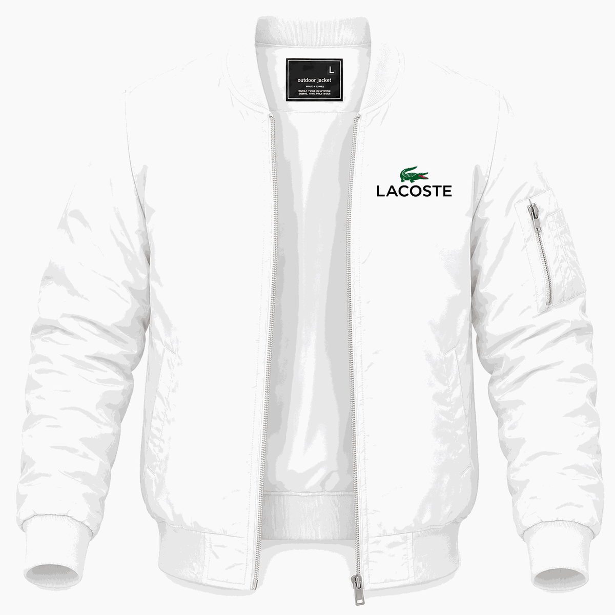Men's Lacoste Lightweight Bomber Jacket - White
