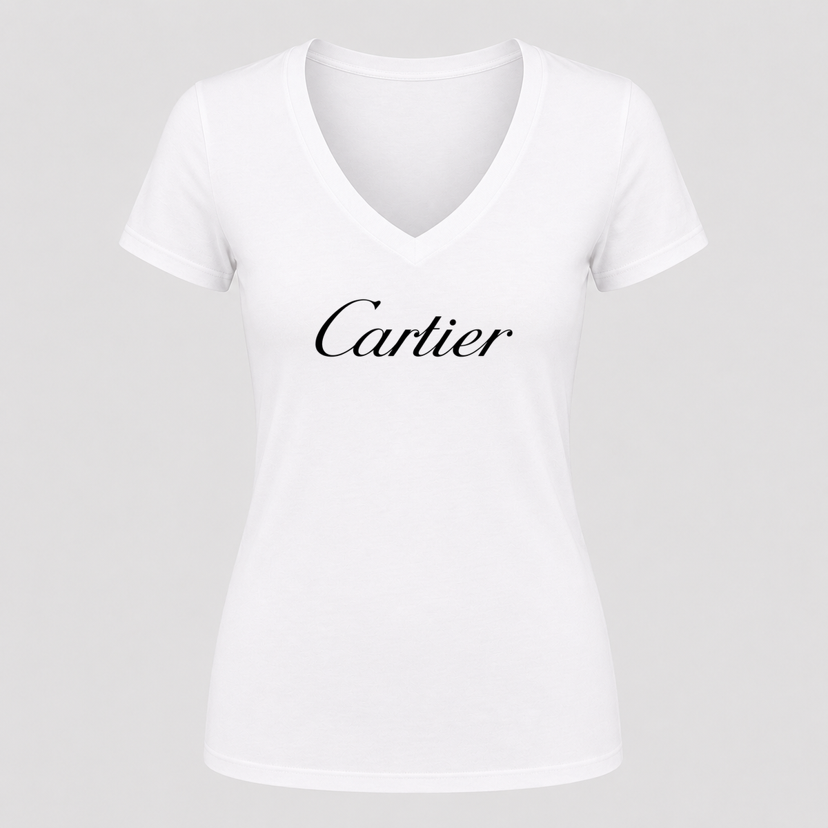 Women's Cartier V Neck T-Shirt in white