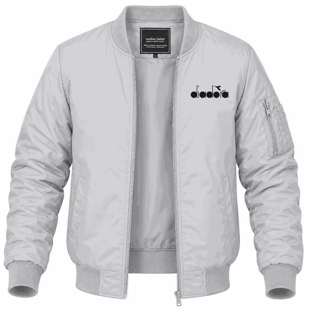 Men's Diadora Lightweight Bomber Jacket - Gray
