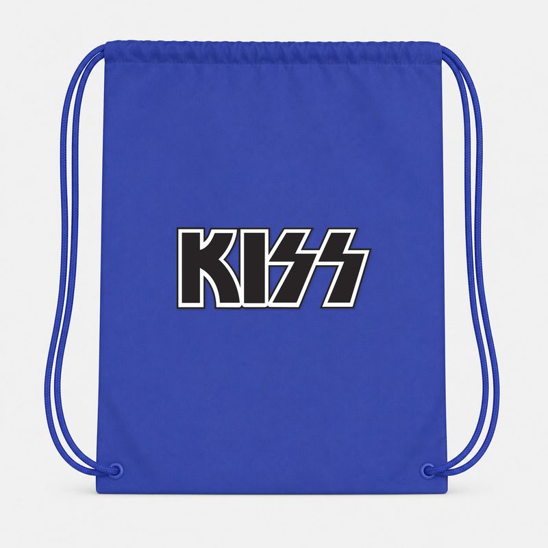 Kiss Drawstring Bag - Blue