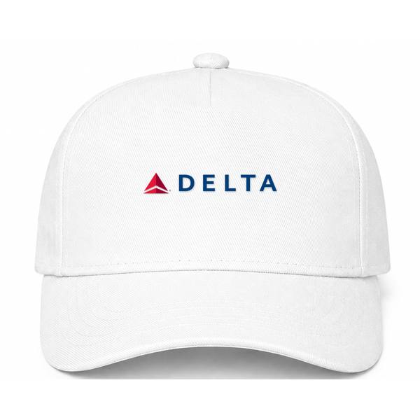 Delta Airlines Logo White Dad Baseball Cap Hat