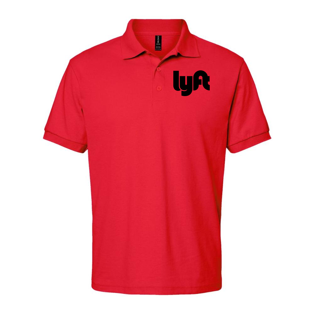 Men's Lyft Black Logo Dry Blend Polo - Red