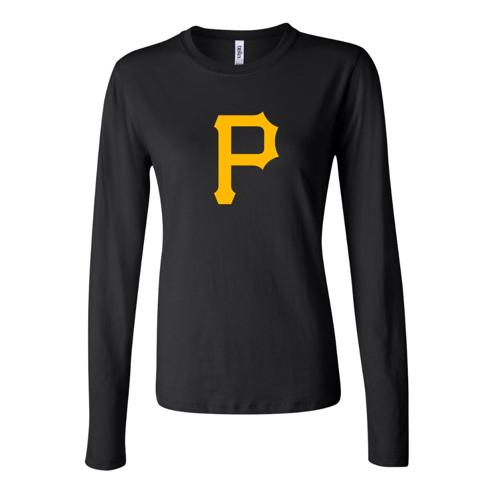 Women's Pittsburgh Pirates Long Sleeve T-Shirt - Black