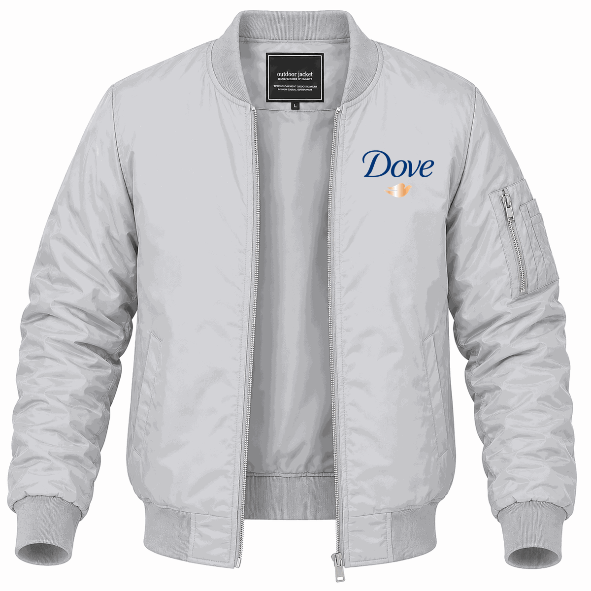Men's Dove Lightweight Bomber Jacket - Gray