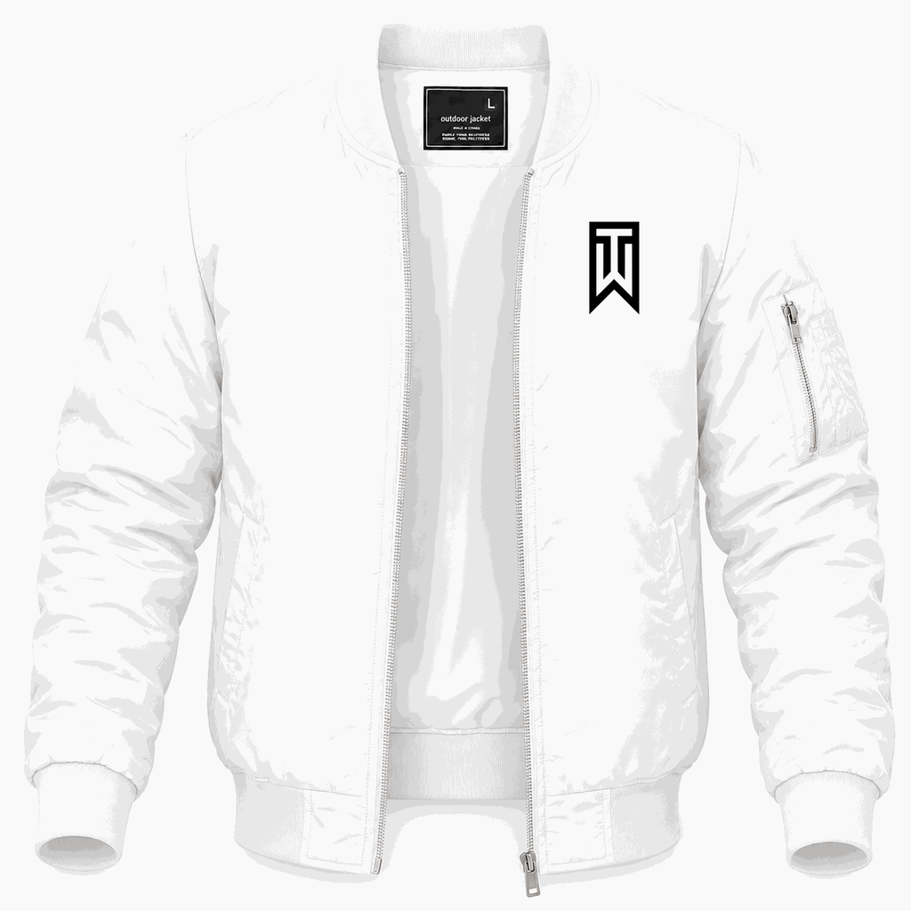 Men's Tiger Woods Lightweight Bomber Jacket - White