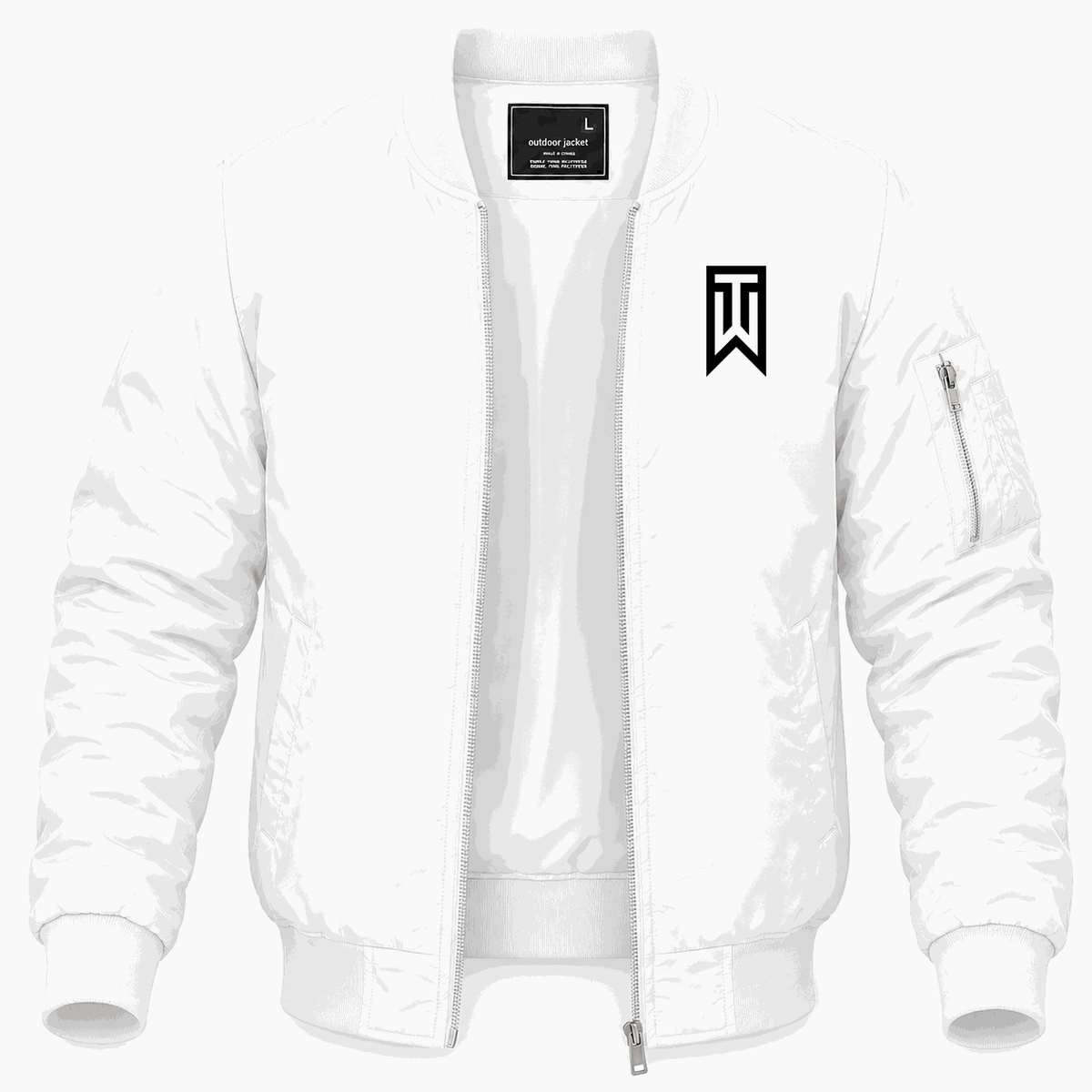 Men's Tiger Woods Lightweight Bomber Jacket - White