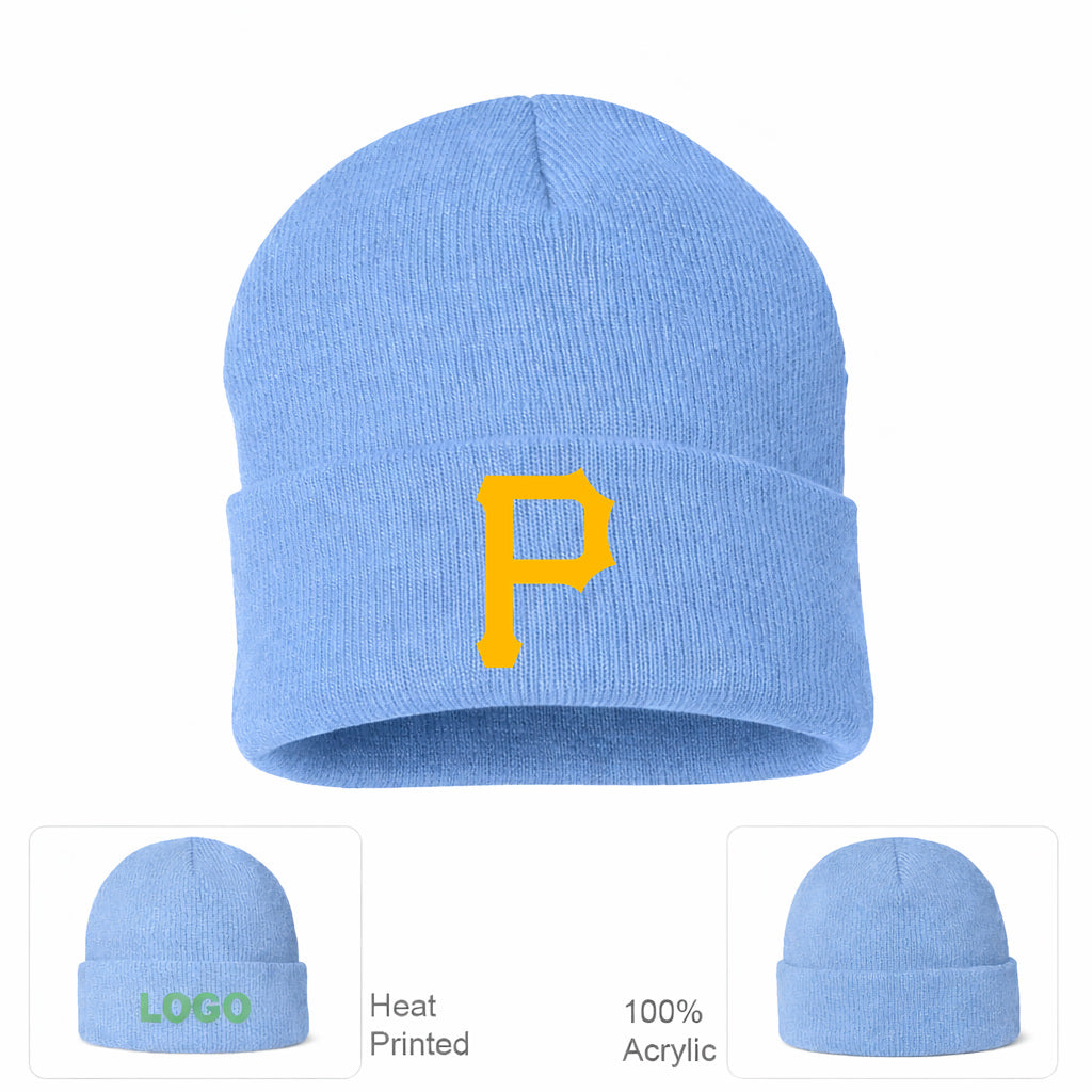 MLB Pittsburgh Pirates Beanie Hat - Sky Blue