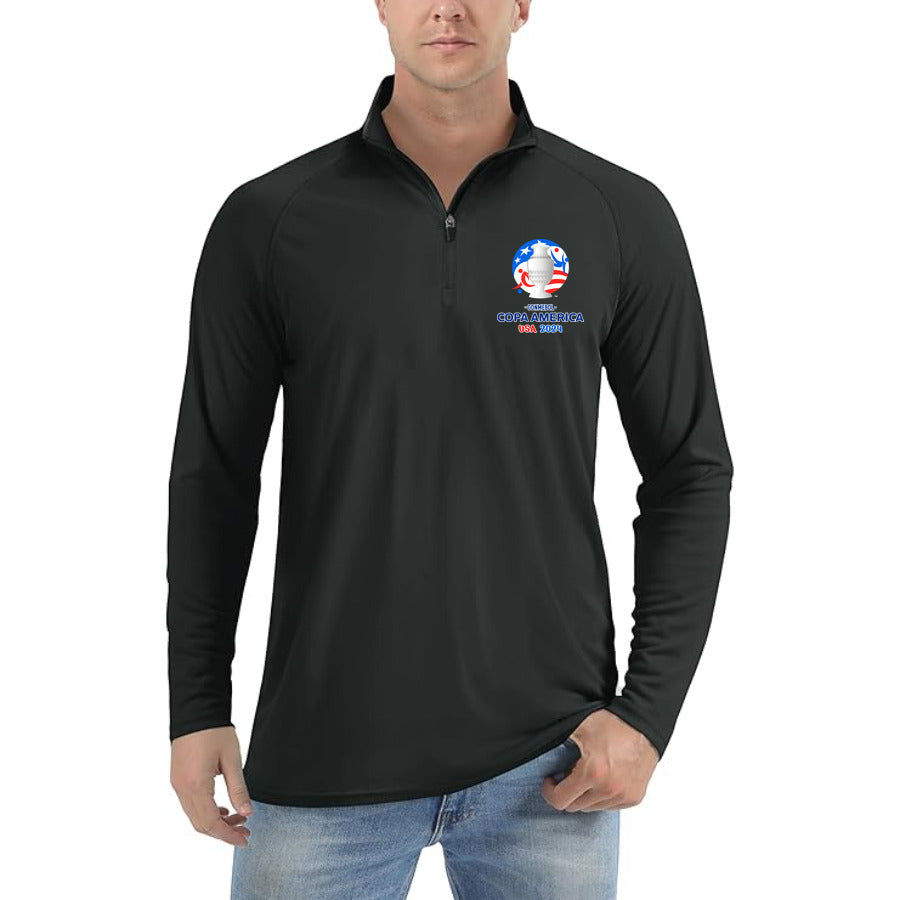Copa_América_2024_logo quarter-zip athletic shirt in Black