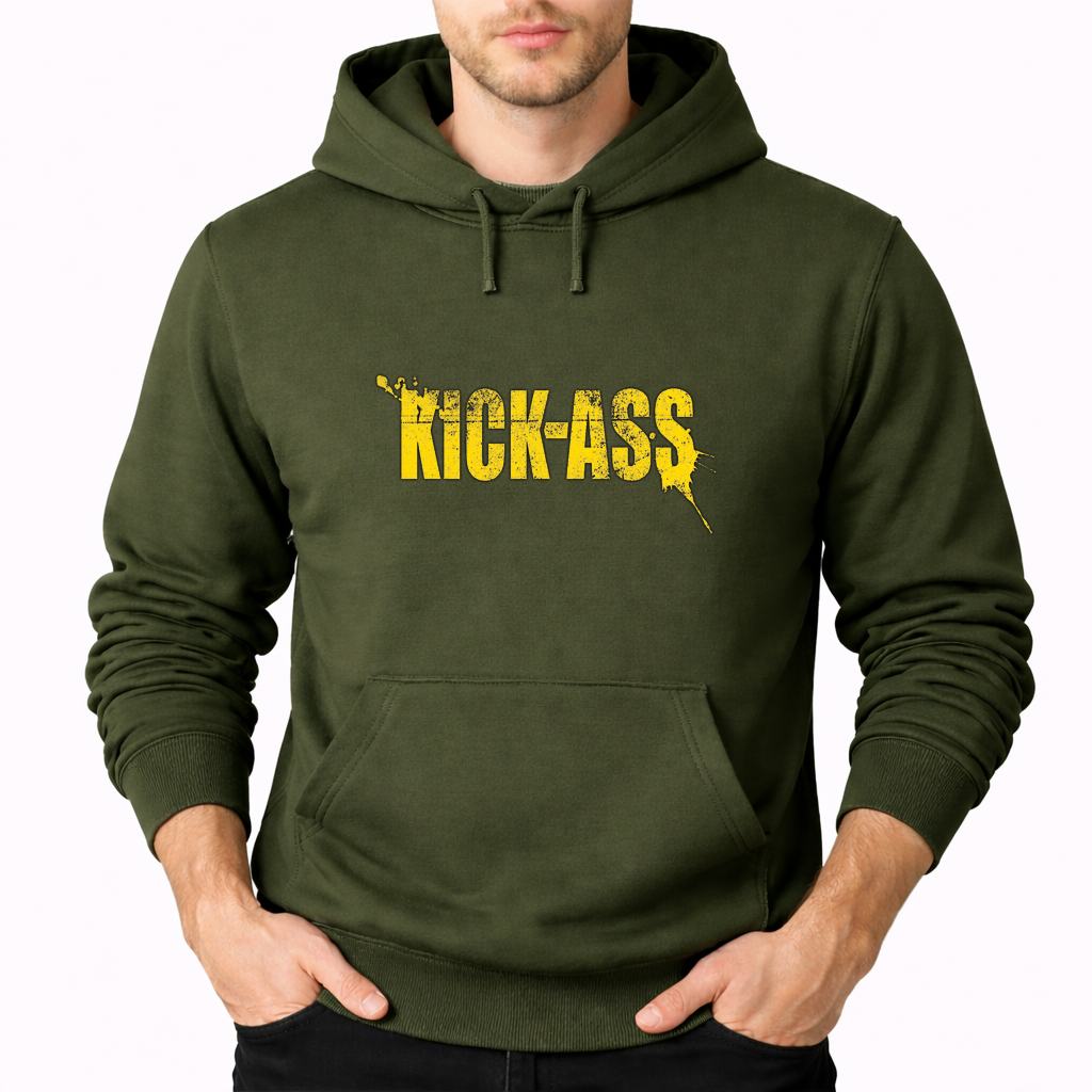 Men's Kick-Ass Pullover Hoodie - Army Green