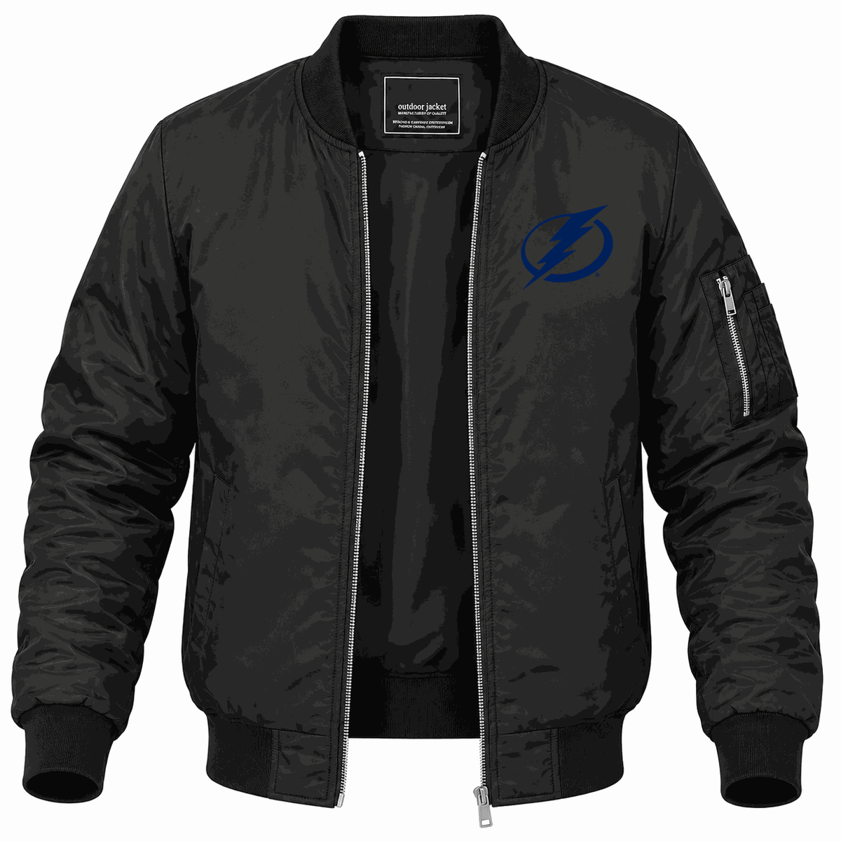 Men's Tampa Bay Lightning Lightweight Bomber Jacket - Black