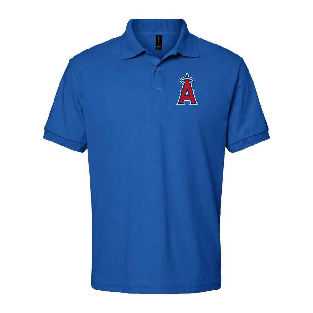 Men's Los Angeles Angels Dry Blend Polo - Blue