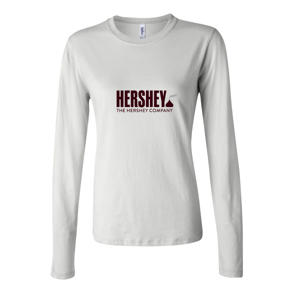 Women's Hershey Logo food 1536x864 Long Sleeve T-Shirt - White