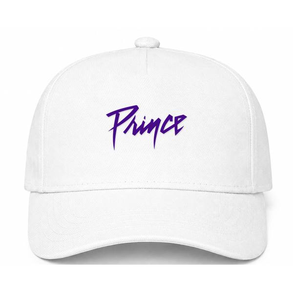 Prince Logo White Dad Baseball Cap Hat